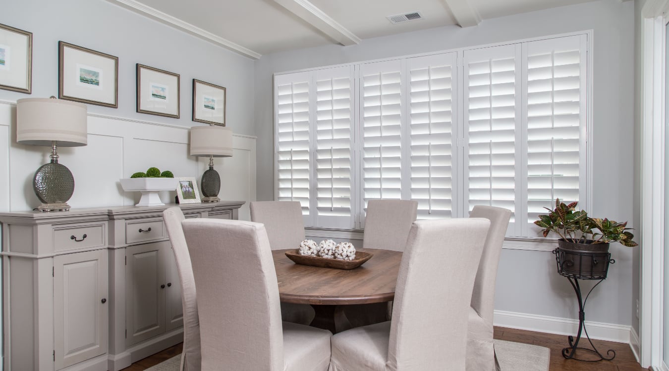 shutters in Dallas living room